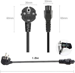 EU Laptop Charger Power Cable – AC Power Cord for Laptop Adapters