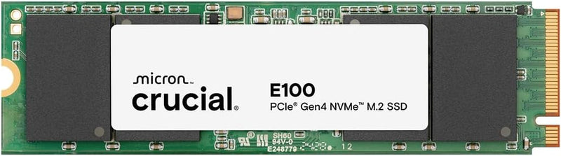 Crucial E100 1TB M.2 NVMe PCIe Gen4 Internal SSD, Up to 5,000MB/s, Laptop & Desktop Compatible - CT1000E100SSD8