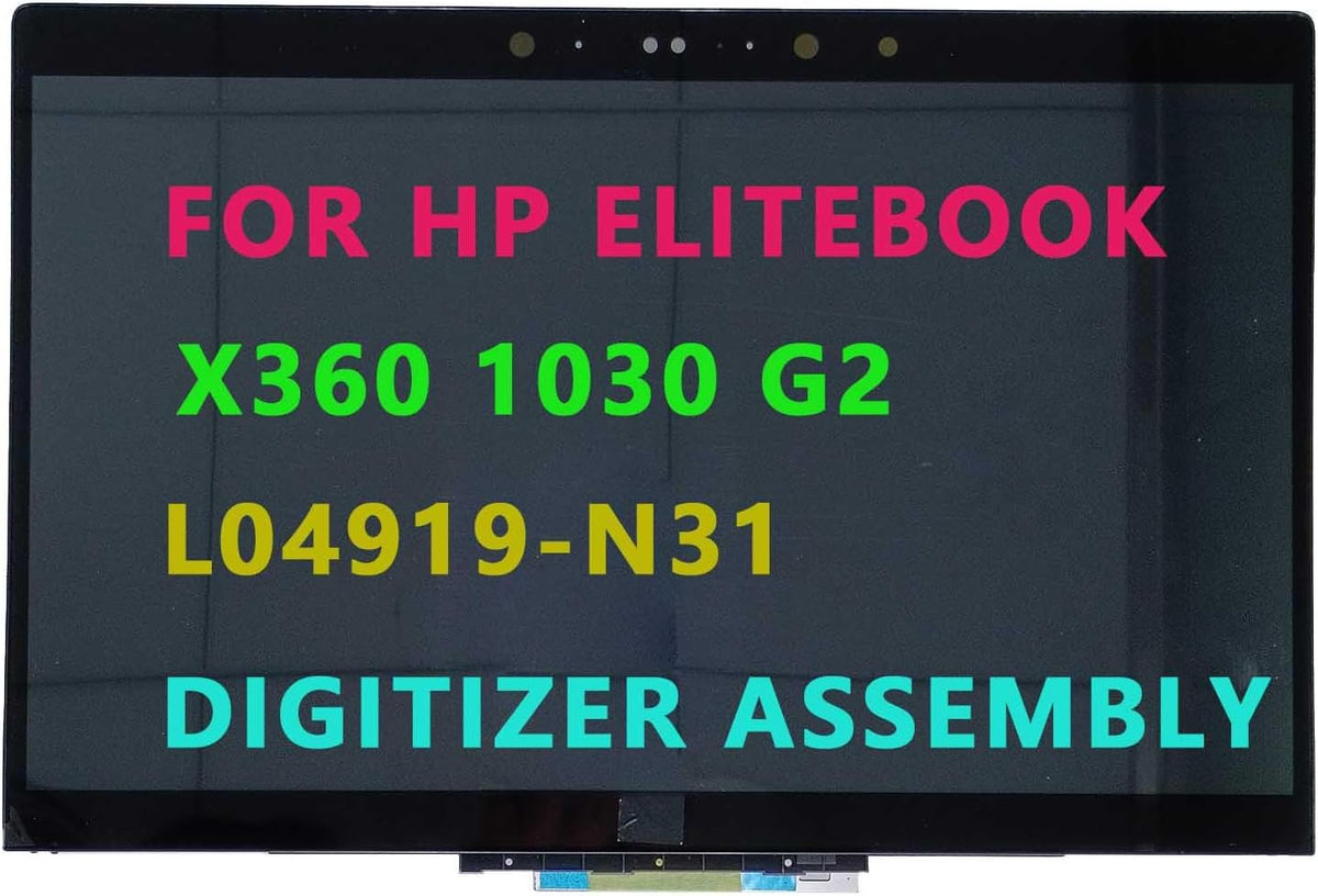 for HP EliteBook x360 1030 G2 FHD FHD 1920x1080 40-Pin edp LCD Display Digitizer Assembly with Black Bezel L04919-N31