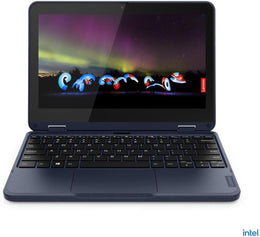 Lenovo 500w Gen 3 Intel 2-in-1 Laptop | 11.6" 1366x768 HD | Pentium - N6000-512GB SSD Hard Drive - 8GB RAM | 4 cores @ 3.3 GHz Win 11 Home Blue