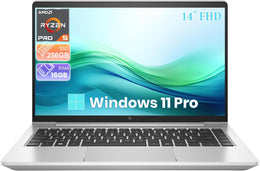 HP EliteBook 645 G10 Laptop, 14" FHD IPS, AMD Ryzen 5 PRO 7530U (up to 4.5GHz), 16GB DDR4 RAM, 256GB SSD, Windows 11 Pro, Wi-Fi 6, Backlit Keyboard, USB-C, HD Webcam (Refurbished)