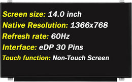 LCD Screen Replacement for Dell Latitude 5470 / 5480 / 5490 14” HD 30 Pin