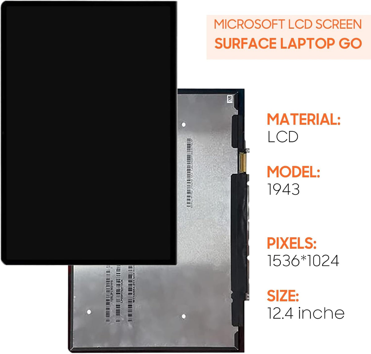 Screen Replacement for Microsoft Surface Laptop Go 1943 LCD Display Touch Screen Digitizer Full Assembly,with Tools
