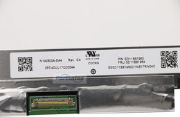 14.0” Ultra Slim HD LCD Screen Replacement 30 Pin Without Screw Brackets