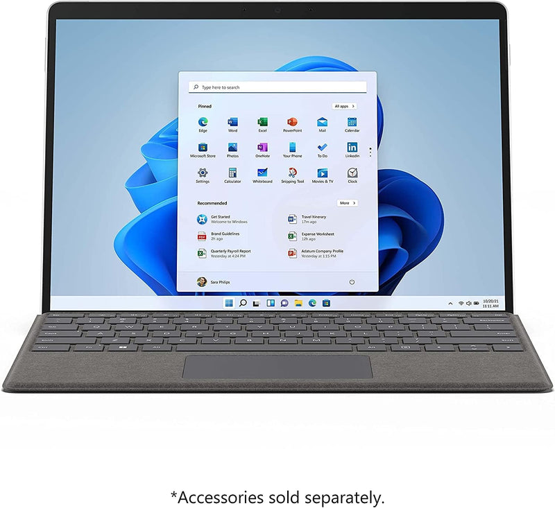 Microsoft Surface Pro 8 Tablet, Intel i7-1145G7, 16GB RAM, 256GB SSD, Intel UHD Graphics, 13" Touchscreen Display, Windows 11 Pro