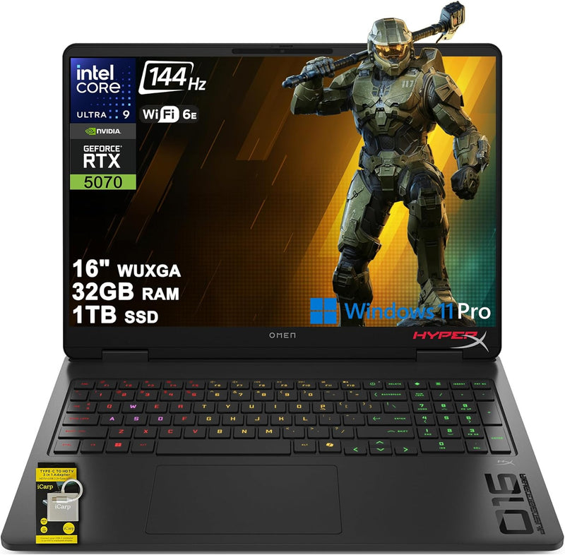 HP OMEN 16 Slim 16-AN0075CL | Intel Core Ultra 9 285H | RTX 5070 8GB | 32GB RAM | 1TB SSD | 16" Gaming Laptop new laptop