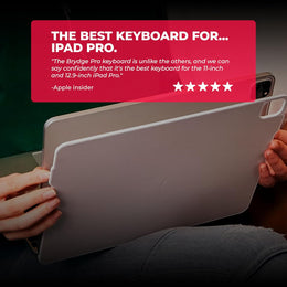 Brydge Keyboard 12.9 Pro (3rd Gen, 2018 Model) Adjustable nd Portable — Compatible with iPad Pro 3rd & 4th Gen (2018 & 2020, Space Gray)