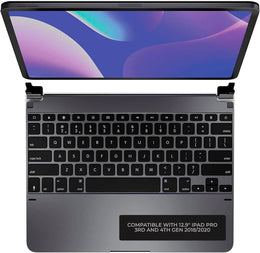 Brydge Keyboard 12.9 Pro (3rd Gen, 2018 Model) Adjustable nd Portable — Compatible with iPad Pro 3rd & 4th Gen (2018 & 2020, Space Gray)